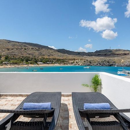 Avli Beach View Apartment Lindos  Bagian luar foto