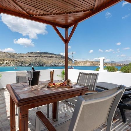 Avli Beach View Apartment Lindos  Bagian luar foto