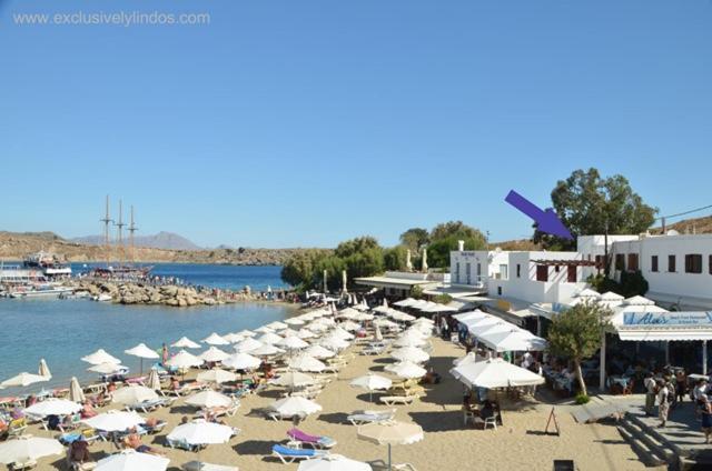 Avli Beach View Apartment Lindos  Bagian luar foto